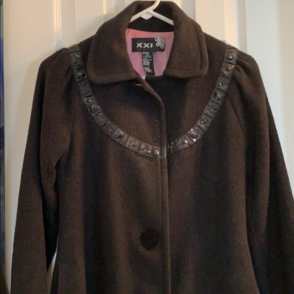 Forever 21 Wool Blend Dress Coat.